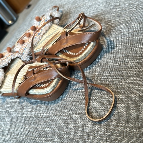 Summer Bohemia Style Fringe Tassel Strappy Flats Sandals Ball Tie Up Ope… - Picture 7 of 9